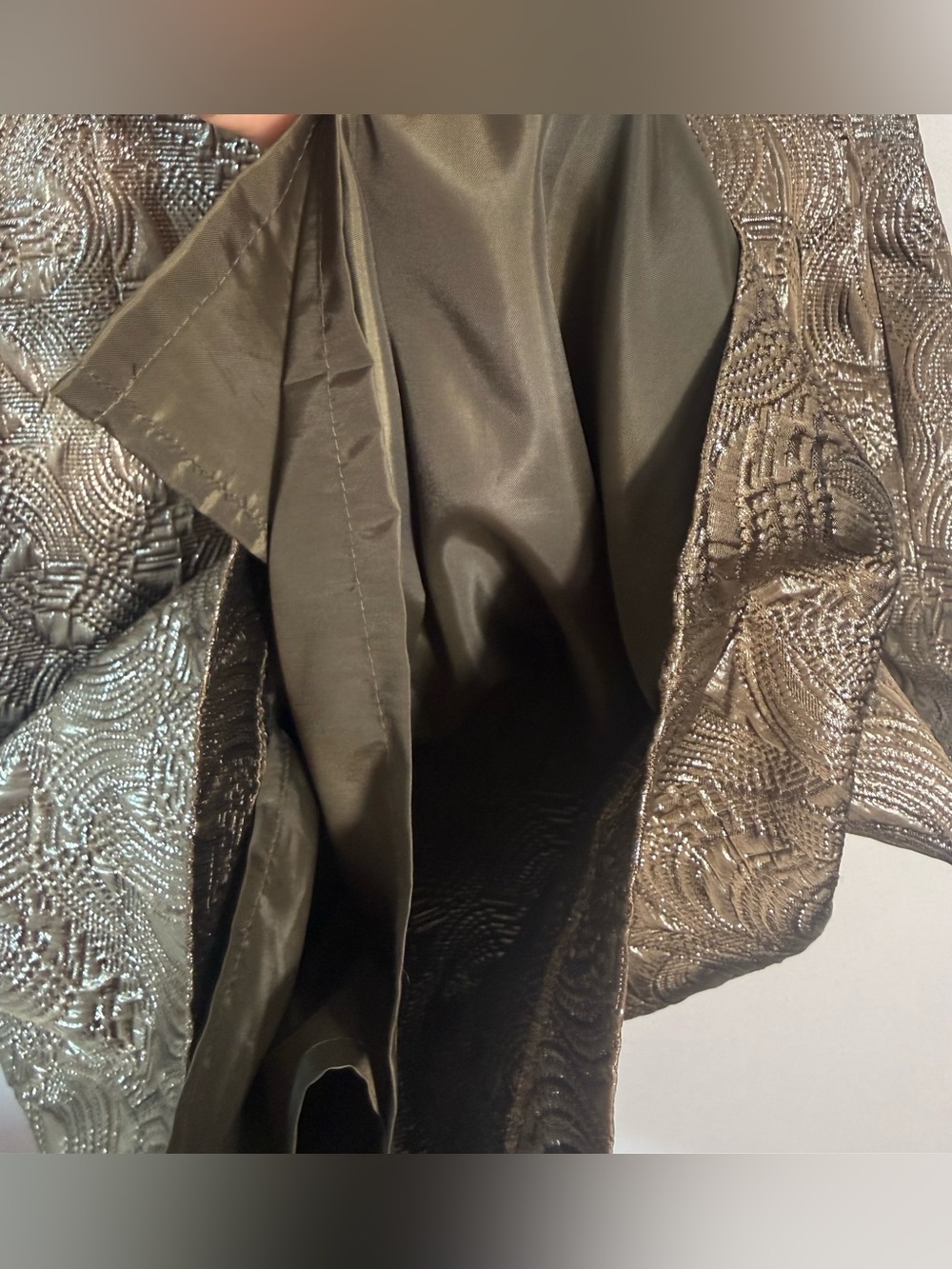 Banana Republic Metallic Bronze Jacquard Sheath Cocktail Dress Size 6 - Picture 7 of 9